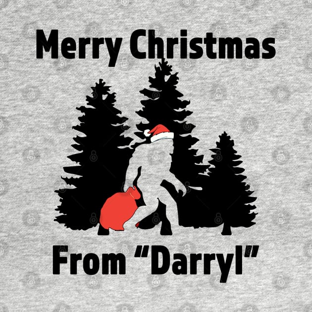 Merry Chiristmas From Daryl - Great Christmas Gift for the Believer - Black Lettering & Multi Color Logo design2 by RKP'sTees